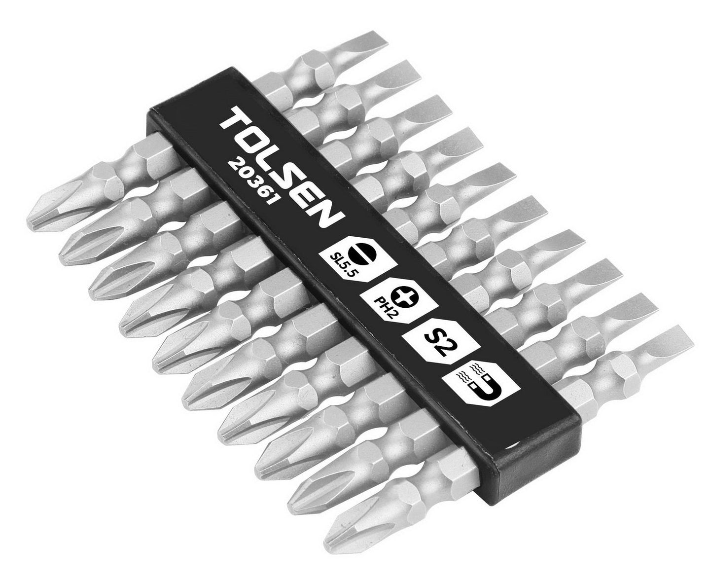 Tolsen 10pcs Double End Screwdriver Bits Set (Industrial) - Buy Now Online at Trade DIY Direct