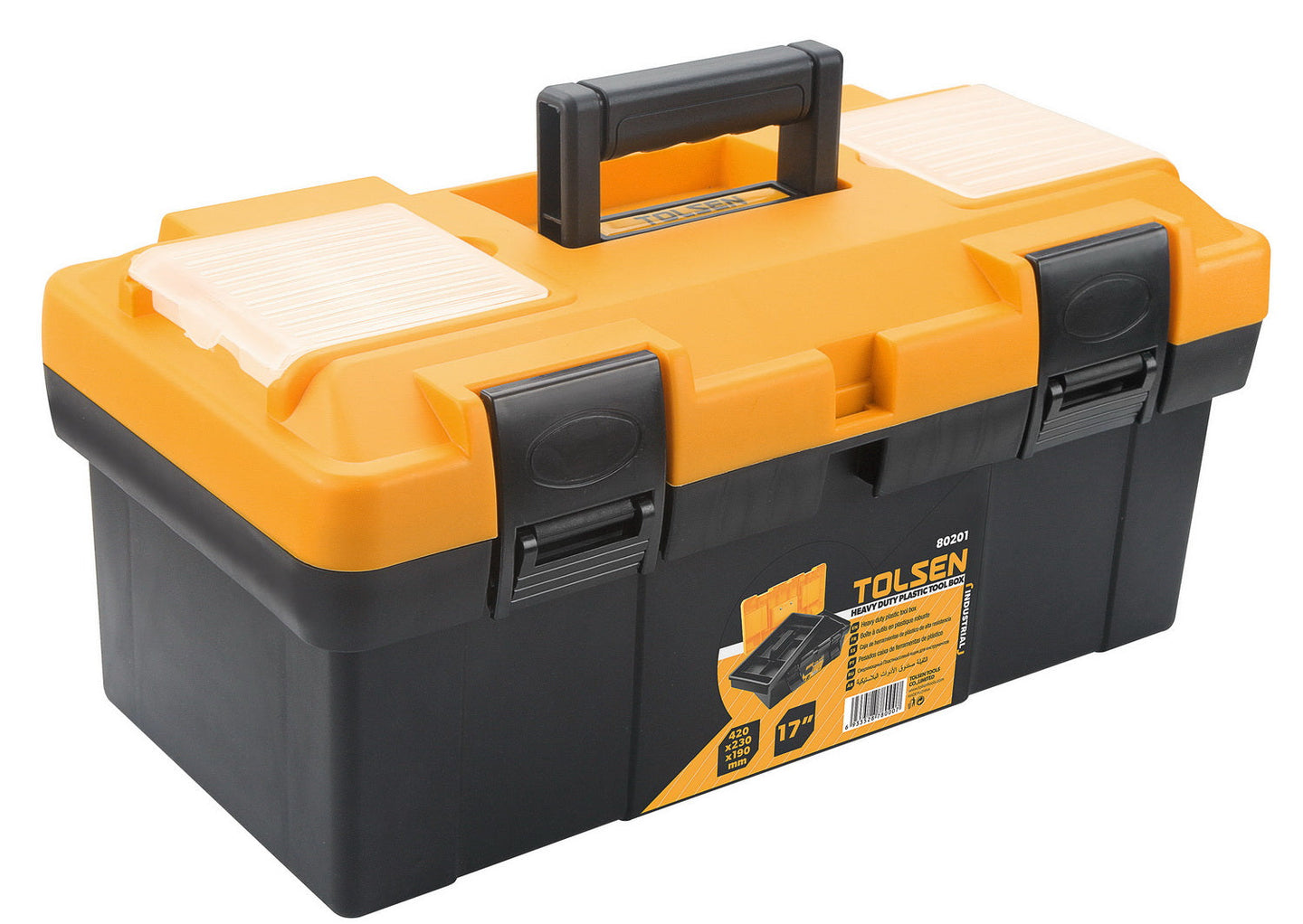 Tolsen Toolbox Plastic 420x230x190mm (Industrial) - Buy Now Online at Trade DIY Direct