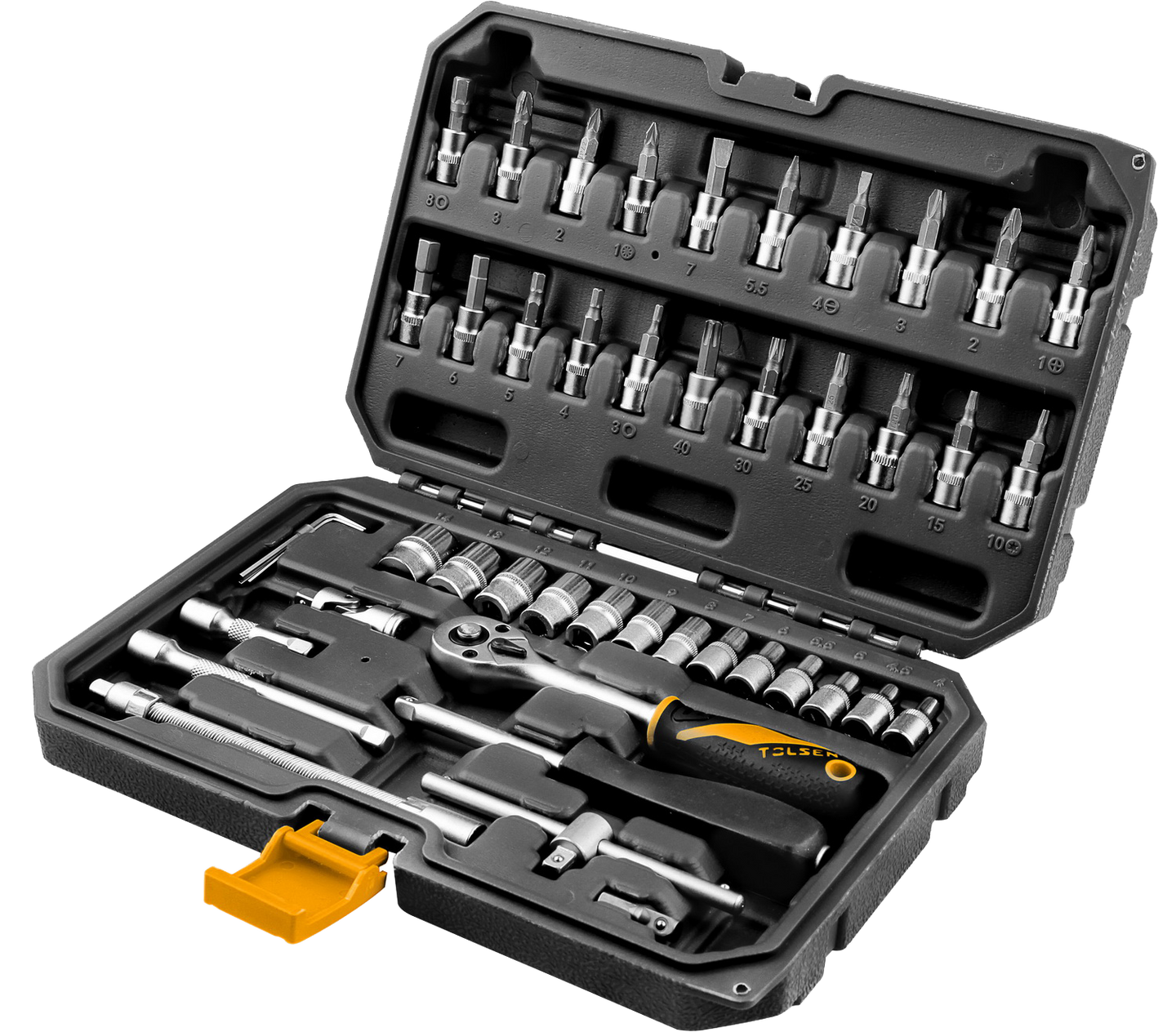 Tolsen Socket Set 1/4" 4-14mm 46pc (Industrial) - Buy Now Online at Trade DIY Direct