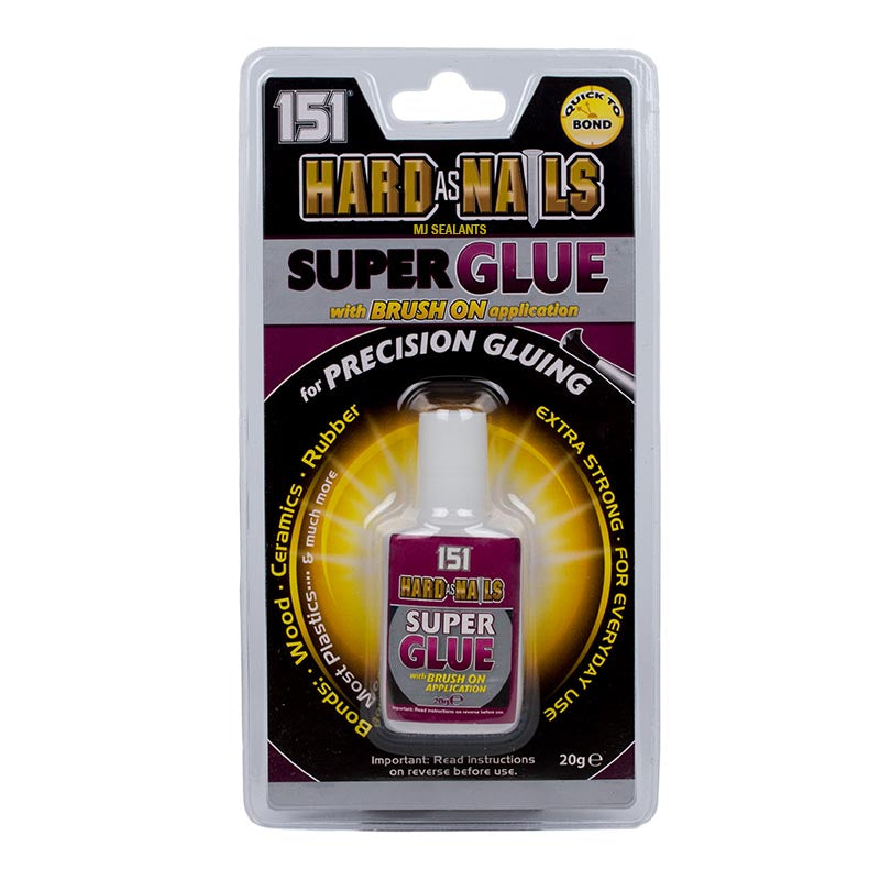 151 Hard as Nails Super Glue With Brush 20g - Buy Now Online at Trade DIY Direct