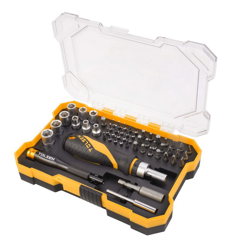 Tolsen Bit and Socket Set 56 pcs - Buy Now Online at Trade DIY Direct