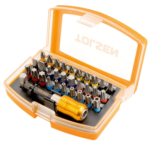 Tolsen Screwdriver Bit Set 32pc (30pcs Bits,1Xadapt,1X Qck Release) - Buy Now Online at Trade DIY Direct