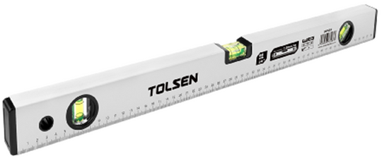 Tolsen Level Aluminium Grey 400mm 3 Vials - Buy Now Online at Trade DIY Direct