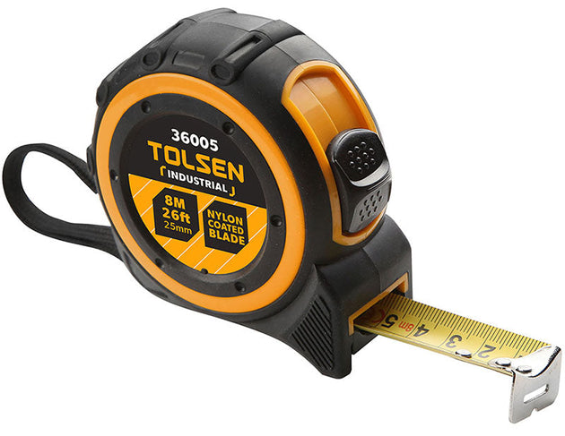 Tolsen Tape Measure 5M/16ft x 25mm Blade Abs - Buy Now Online at Trade DIY Direct