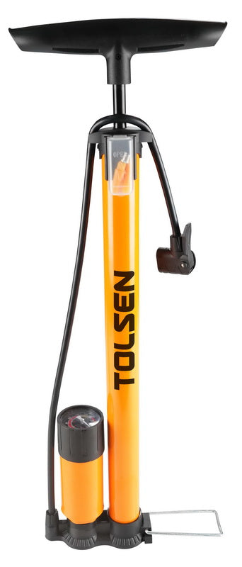 Tolsen Bicycle Floor Pump With Gauge 38x610mm 120PSI - Buy Now Online at Trade DIY Direct