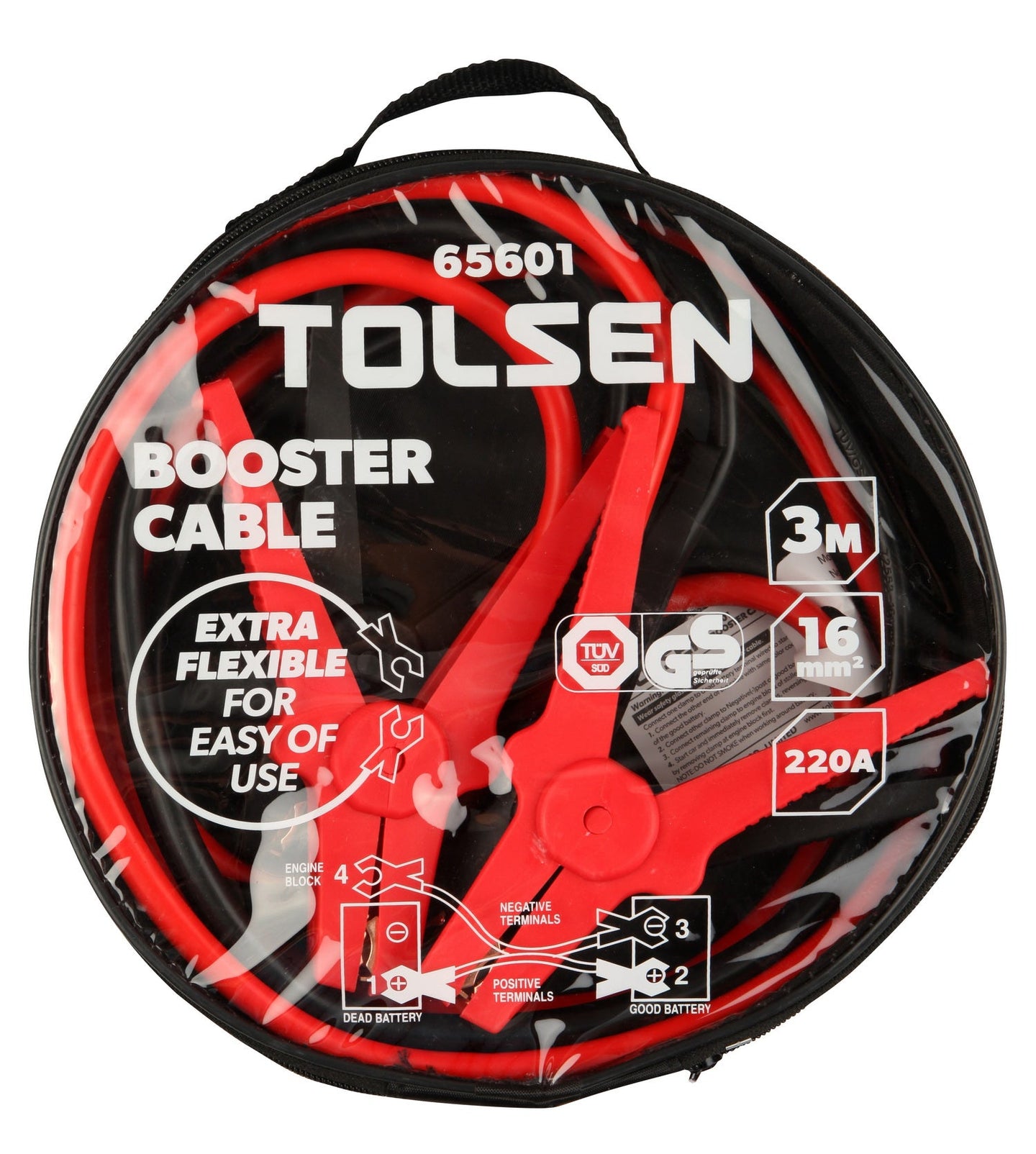 Tolsen Booster Cable 220A - Buy Now Online at Trade DIY Direct