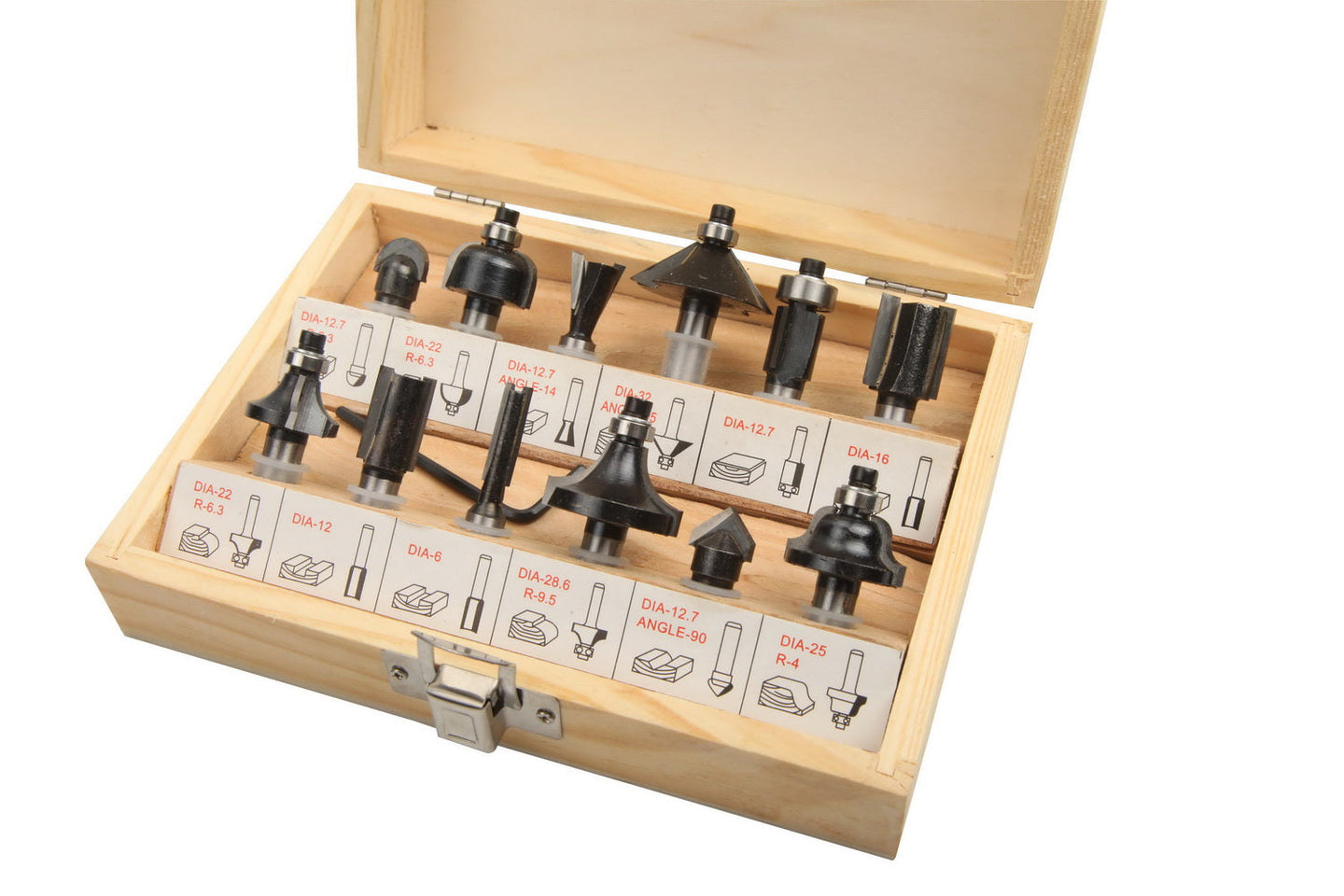 Tolsen Drill Router Bit Set 12pc  Shank: 1/4" - Buy Now Online at Trade DIY Direct