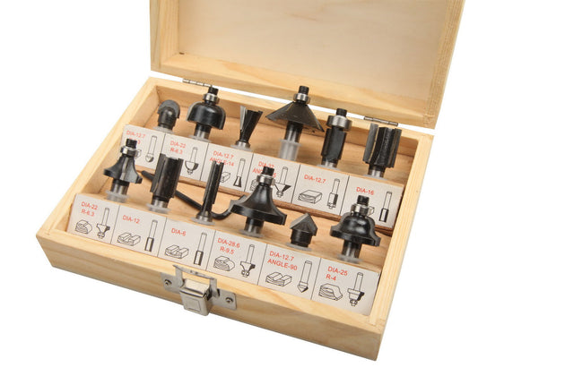 Tolsen Drill Router Bit Set 12pc  Shank: 1/4" - Buy Now Online at Trade DIY Direct