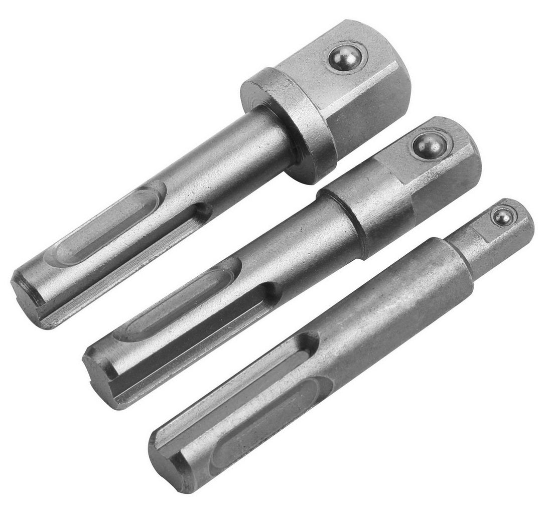 Tolsen 3 Piece SDS Adaptor Set  (10x1/4- 10x3/8- 10x1/2) - Buy Now Online at Trade DIY Direct