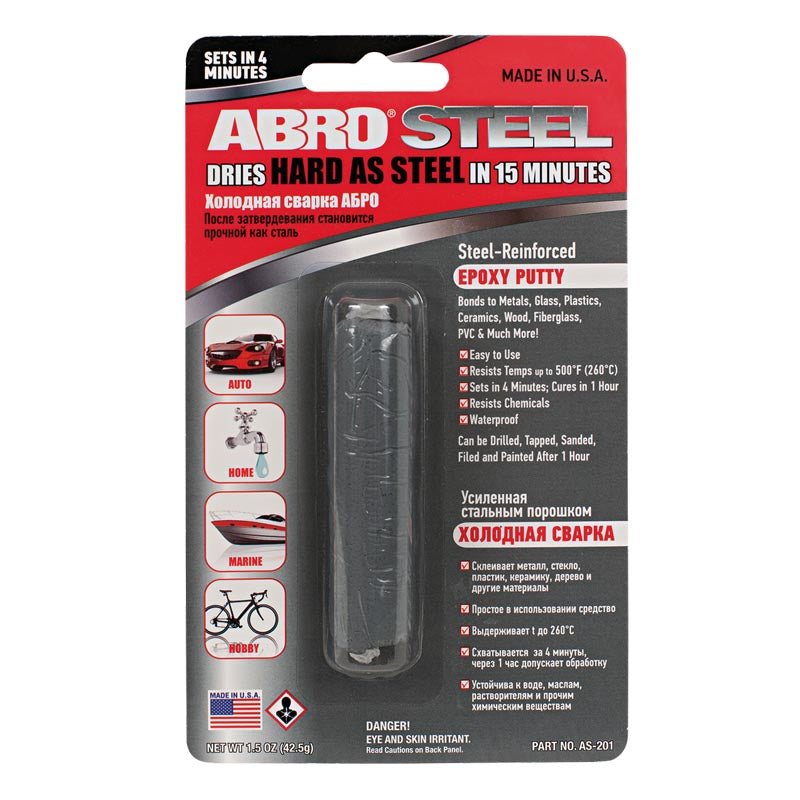 Abro Steel Epoxy Putty Stick 42.5g - Buy Now Online at Trade DIY Direct