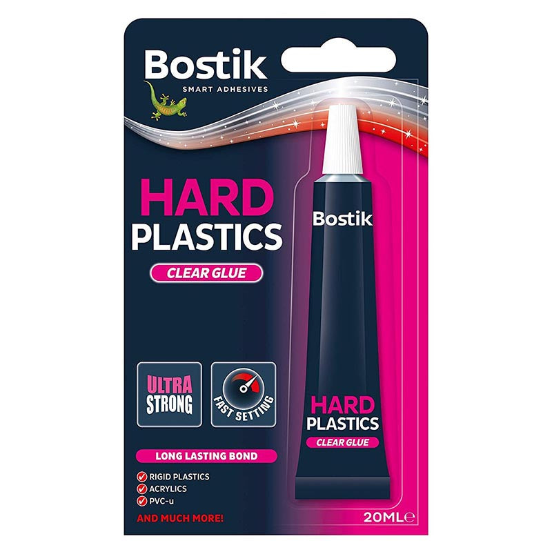 Bostik Hard Plastic Clear Glue 20ml - Buy Now Online at Trade DIY Direct