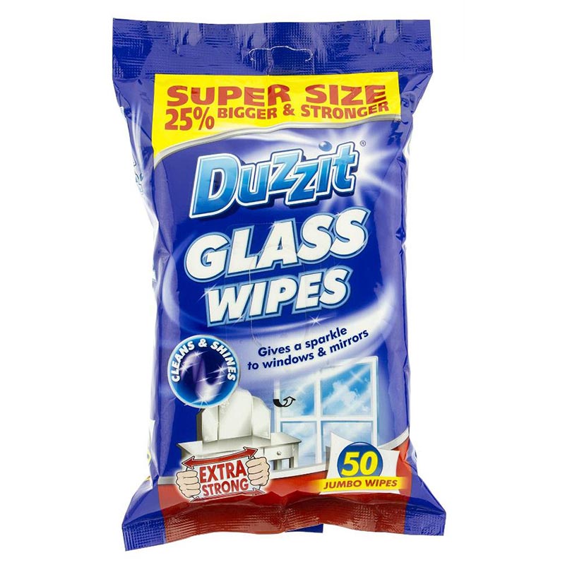 Duzzit Extra Strong Glass Wipes - Buy Now Online at Trade DIY Direct