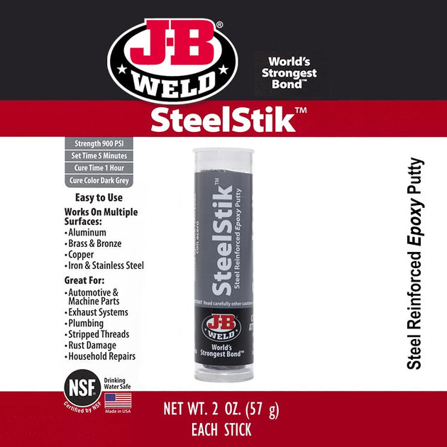 JB Weld SteelStik Steel Reinforced Epoxy Putty - Buy Now Online at Trade DIY Direct