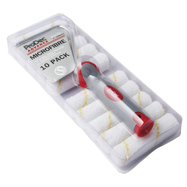 ProDec 4" Short Pile Microfibre Mini Rollers & Frame - Buy Now Online at Trade DIY Direct