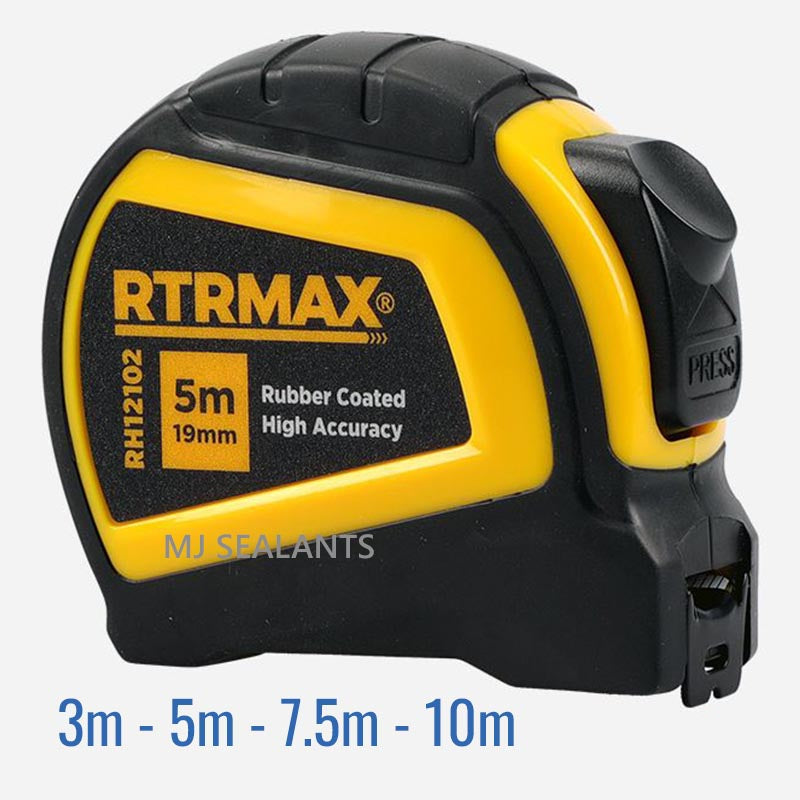 RTRMAX Tape Measure 3m, 5m, 7.5m & 10m - Buy Now Online at Trade DIY Direct