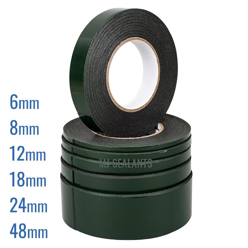 Self Adhesive Double Sided PE Foam Tape Black 10m - Buy Now Online at Trade DIY Direct