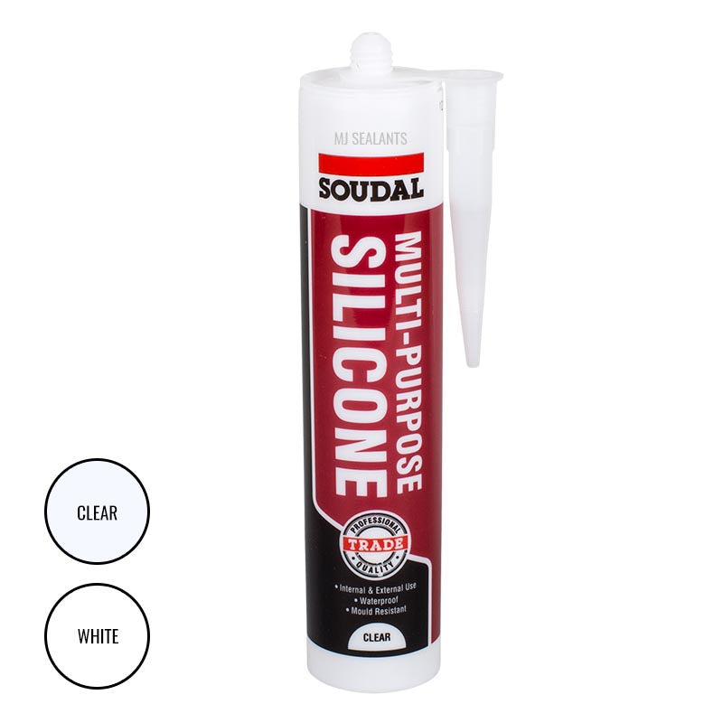 Soudal Multi-Purpose Silicone All Weather Use - Buy Now Online at Trade DIY Direct