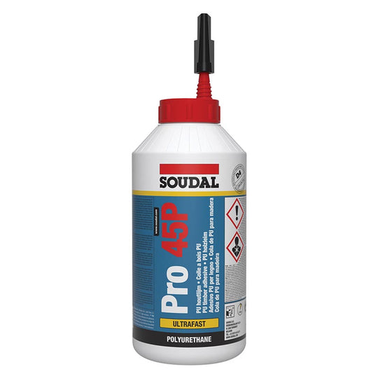 Soudal Pro 45P Water Resistant PU Adhesive - Buy Now Online at Trade DIY Direct