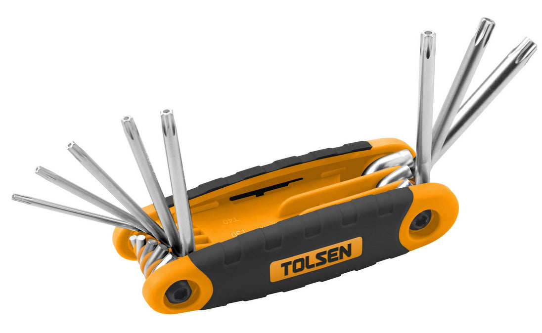 Tolsen Allen Key Set 8-Piece Folding Torx - Buy Now Online at Trade DIY Direct