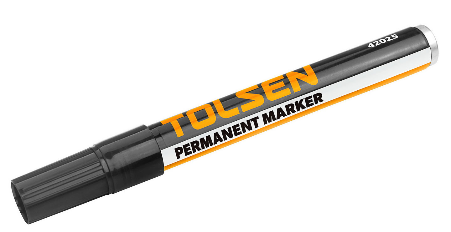 Tolsen Permanent Black Marker 2mm Tip - Buy Now Online at Trade DIY Direct