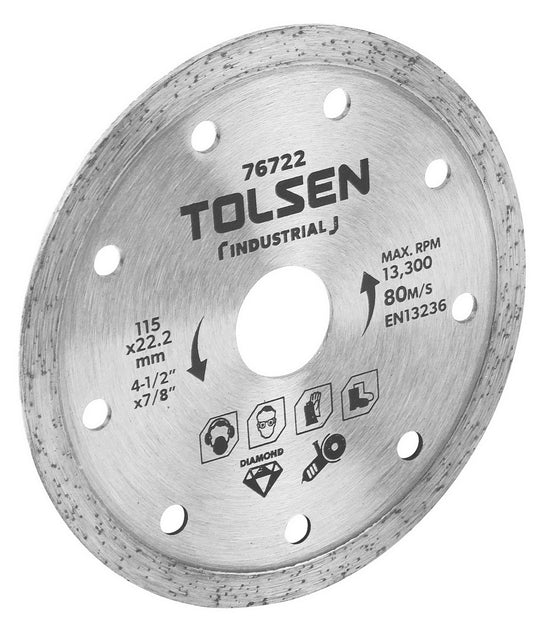 Tolsen Rim Diamond Blade Disc 115mm or 230mm - Buy Now Online at Trade DIY Direct